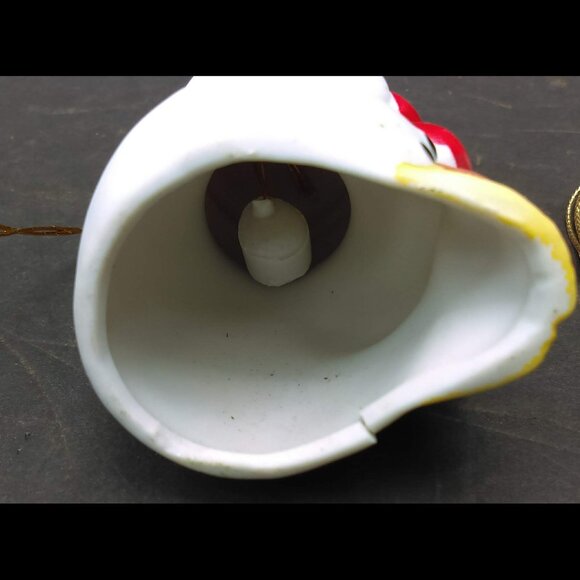 Vintage BOA Christmas Porcelain Chime Bells Ringers Ornaments Snowman and Bear - Picture 9 of 10